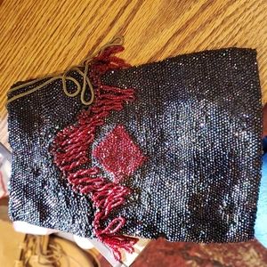 Antique beaded bag 8" X 6"